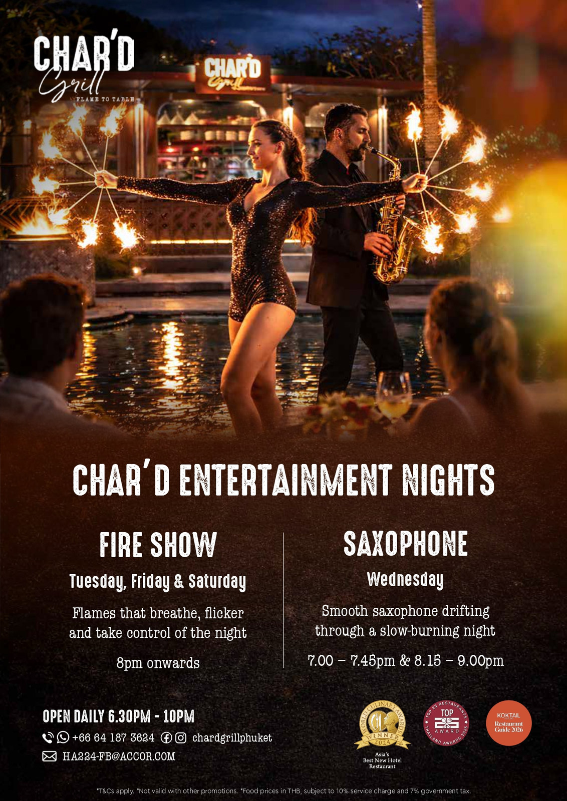 CHAR'D Grill promotion details